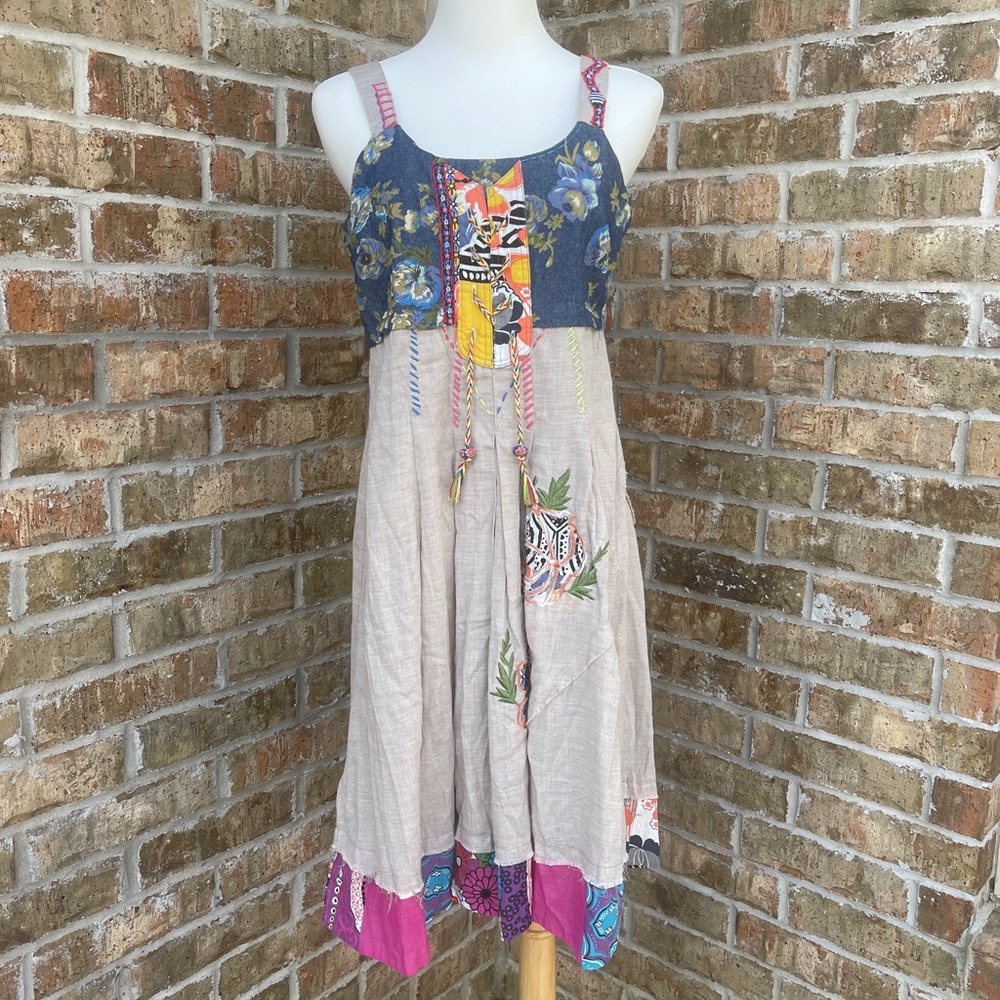 Farinelli Patchwork Dress . Sz M - image 1